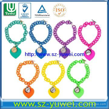 Newly Developped Plastic or Silicone Chain Bracelet with Charms
